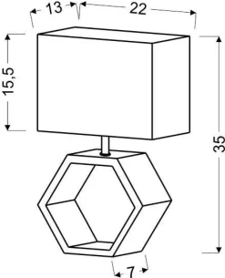 Oświetlenie Sypialni|Oświetlenie Salonu>Candellux Lighting Lampa stołowa 1X40W E27 beż VIDAL 41-68545