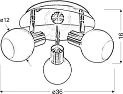 Oświetlenie Przedpokoju|Oświetlenie Łazienki>Candellux Lighting LAMPA SUFITOWA AVILA PLAFON E14 SATYNA