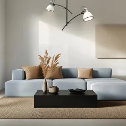 Oświetlenie Jadalni|Oświetlenie Salonu>Candellux Lighting Lampa sufitowa biało-czarna regulowana 2x60W Zumba