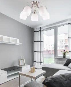 Oświetlenie Przedpokoju|Oświetlenie Sypialni>Candellux Lighting Lampa sufitowa chromowa Amba 5x40W