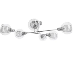 Oświetlenie Przedpokoju|Oświetlenie Jadalni></noscript>Candellux Lighting Lampa sufitowa chromowa szklany klosz z koszyczkiem 6x40W Dixi