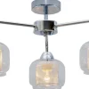 Oświetlenie Sypialni|Oświetlenie Salonu>Candellux Lighting Lampa sufitowa chromowa szklany klosz 3x40W Ray