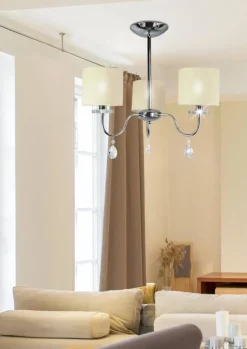 Oświetlenie Pokoju Dziecięcego|Oświetlenie Przedpokoju>Candellux Lighting Lampa sufitowa chromowa 3x40W żyrandol kryształy Estera