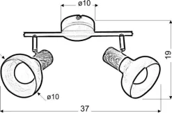 Lampy Wiszące|Oświetlenie Przedpokoju></noscript>Candellux Lighting Lampa sufitowa ścienna listwa biała + drewno 2x40W Puerto