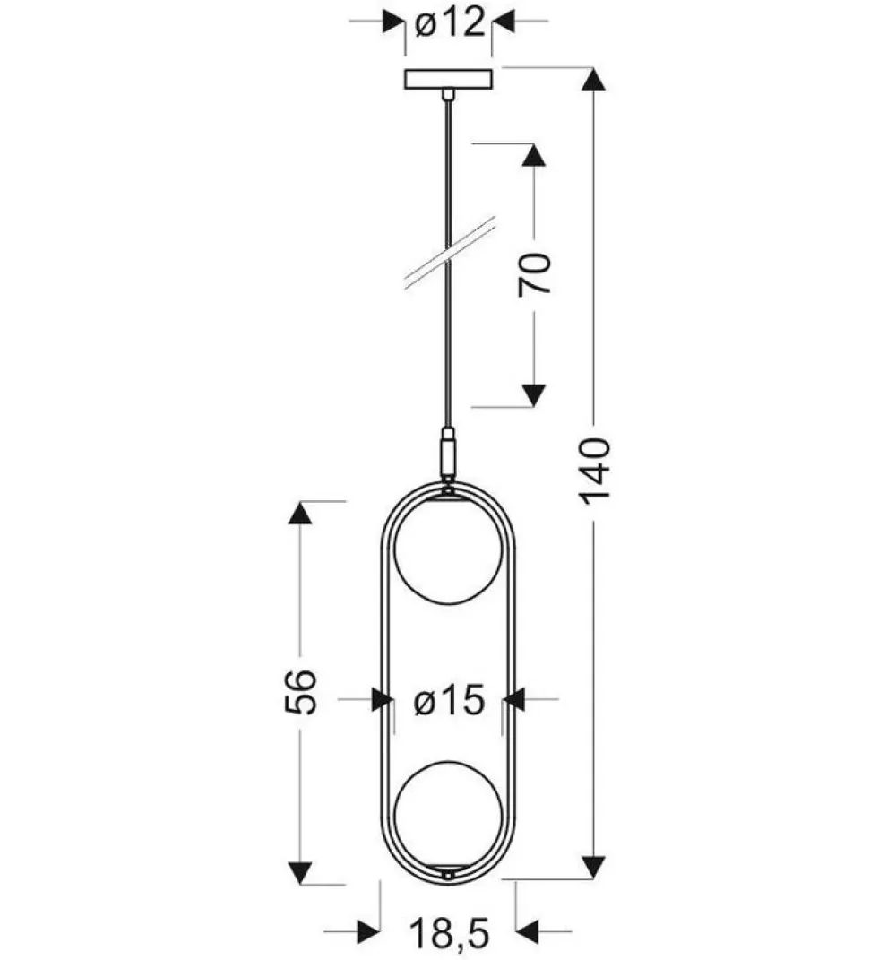 Oświetlenie Jadalni|Oświetlenie Kuchni>Candellux Lighting Lampa sufitowa Cordel zwis 2x28W G9