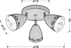 Lampy Wiszące|Oświetlenie Przedpokoju></noscript>Candellux Lighting Lampa sufitowa Coty 3xE14 biały matowy