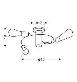 Oświetlenie Przedpokoju|Oświetlenie Jadalni>Candellux Lighting Lampa sufitowa czarna 3xE27 Filetta
