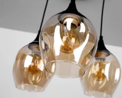 Oświetlenie Jadalni|Oświetlenie Sypialni></noscript>Candellux Lighting Lampa sufitowa czarno brązowa talerz 3xE27 Aspa