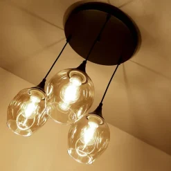 Oświetlenie Jadalni|Oświetlenie Sypialni></noscript>Candellux Lighting Lampa sufitowa czarno brązowa talerz 3xE27 Aspa