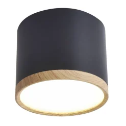 Oświetlenie Przedpokoju|Oświetlenie Jadalni></noscript>Candellux Lighting Lampa sufitowa czarno-drewniana 8,8x7,5cm Tuba