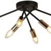 Oświetlenie Jadalni|Oświetlenie Sypialni>Candellux Lighting Lampa sufitowa czarno-złota 6x40W E14 Tiara