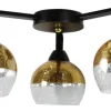 Oświetlenie Przedpokoju|Oświetlenie Jadalni>Candellux Lighting Lampa sufitowa czarno-złota szklane klosze 3x60W Cromina Gold