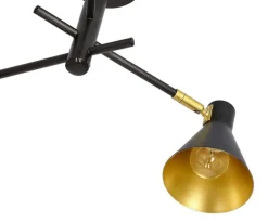 Oświetlenie Przedpokoju|Oświetlenie Jadalni></noscript>Candellux Lighting Lampa sufitowa czarno-złota mat regulowana 3x40W Less