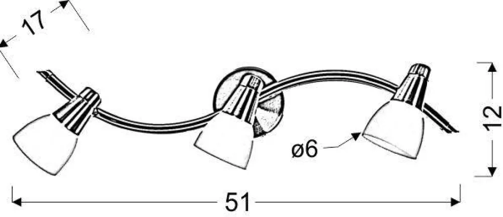 Oświetlenie Pokoju Dziecięcego|Oświetlenie Przedpokoju>Candellux Lighting Lampa sufitowa do sypialni SELIA listwa 3xG9 40W chrom biały