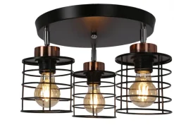 Oświetlenie Przedpokoju|Oświetlenie Łazienki></noscript>Candellux Lighting Lampa sufitowa Glob czarna złota talerz 3xE27