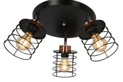 Oświetlenie Przedpokoju|Oświetlenie Łazienki></noscript>Candellux Lighting Lampa sufitowa Glob czarna złota talerz 3xE27