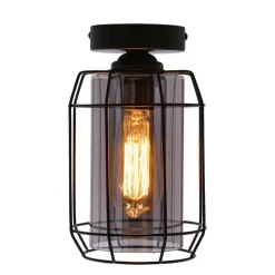 Oświetlenie Przedpokoju|Oświetlenie Jadalni>Candellux Lighting Lampa sufitowa Jonera klosz dymiony 1x40W E27