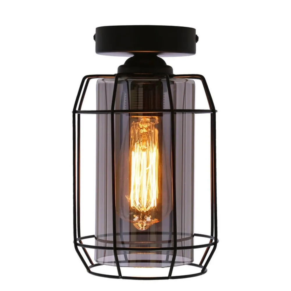 Oświetlenie Przedpokoju|Oświetlenie Jadalni>Candellux Lighting Lampa sufitowa Jonera klosz dymiony 1x40W E27