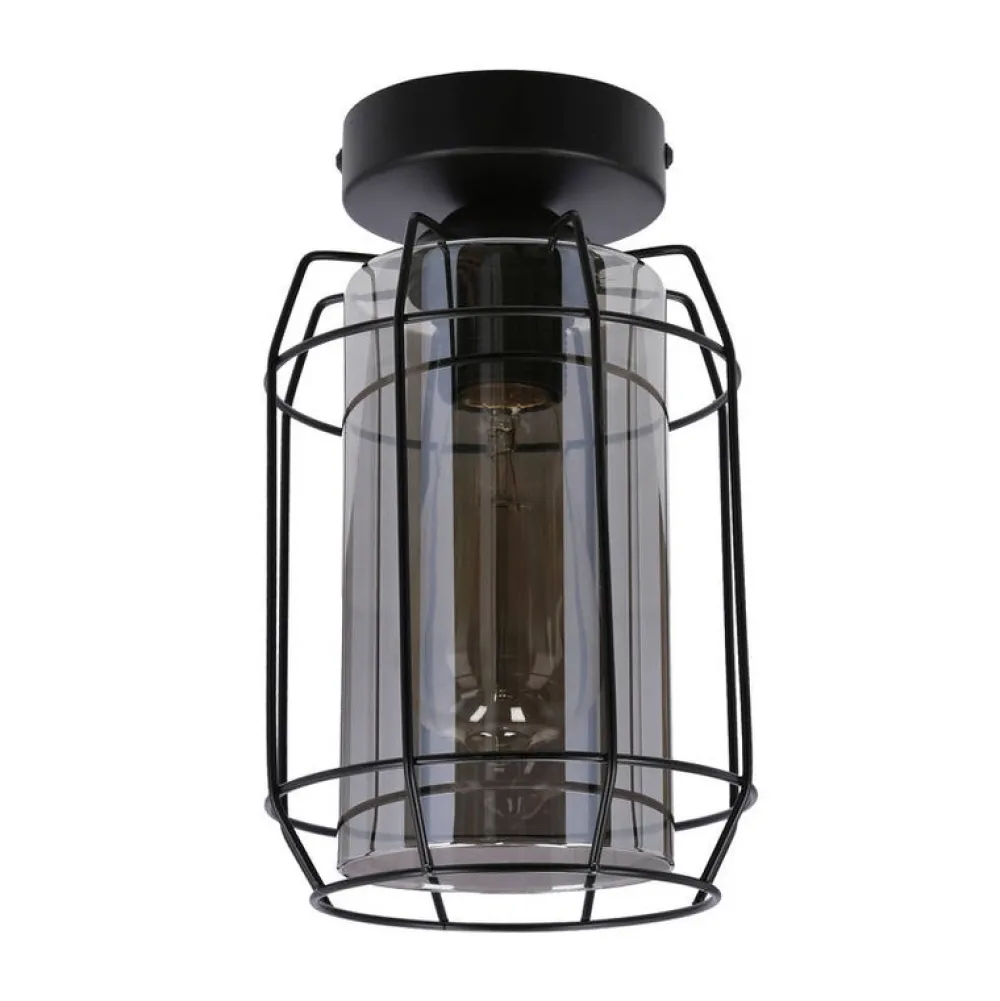 Oświetlenie Przedpokoju|Oświetlenie Jadalni>Candellux Lighting Lampa sufitowa Jonera klosz dymiony 1x40W E27