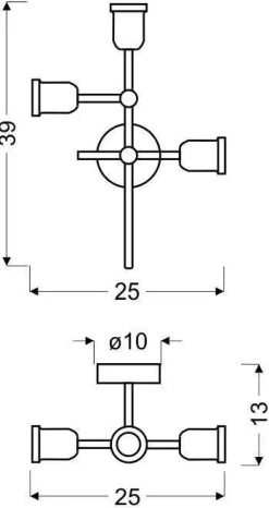 Oświetlenie Przedpokoju|Oświetlenie Jadalni>Candellux Lighting Lampa sufitowa Kirimu 3xE27 Czarna
