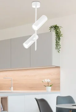 Oświetlenie Przedpokoju|Oświetlenie Jadalni>Candellux Lighting Lampa sufitowa LED 2x5W 4000 biała regulowana Tuba