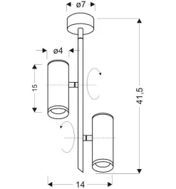 Oświetlenie Przedpokoju|Oświetlenie Jadalni></noscript>Candellux Lighting Lampa sufitowa LED 2x5W 4000 biała regulowana Tuba