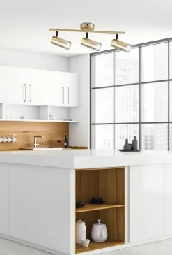 Oświetlenie Przedpokoju|Oświetlenie Jadalni>Candellux Lighting Lampa sufitowa mosiądz Colly listwa ścienna 3xGU10