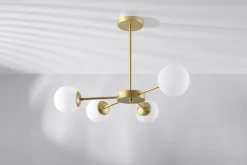 Oświetlenie Przedpokoju|Oświetlenie Jadalni>Candellux Lighting Lampa sufitowa mosiądz/biała 4xG9 MATI