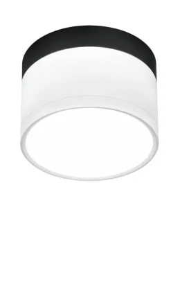 Oświetlenie Przedpokoju|Oświetlenie Łazienki>Candellux Lighting Lampa sufitowa oprawa czarno-biała LED 9W 4000K Tuba