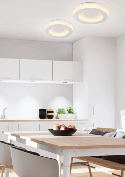 Oświetlenie Przedpokoju|Oświetlenie Łazienki>Candellux Lighting Lampa sufitowa plafon biały 40cm LED Merle