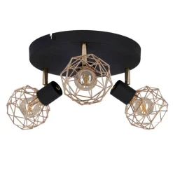 Oświetlenie Przedpokoju|Oświetlenie Jadalni></noscript>Candellux Lighting Lampa sufitowa plafon czarny klosz miedziany Acrobat