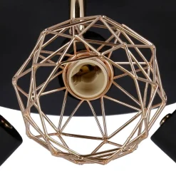 Oświetlenie Przedpokoju|Oświetlenie Jadalni></noscript>Candellux Lighting Lampa sufitowa plafon czarny klosz miedziany Acrobat