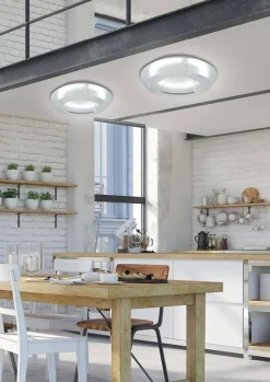 Oświetlenie Przedpokoju|Oświetlenie Łazienki>Candellux Lighting Lampa sufitowa plafon srebrny 40cm LED Merle