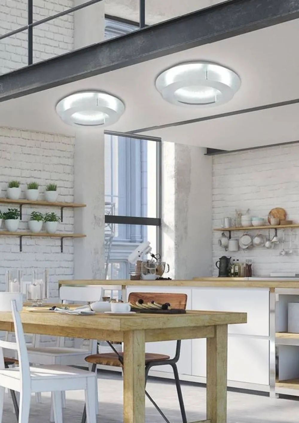 Oświetlenie Przedpokoju|Oświetlenie Łazienki>Candellux Lighting Lampa sufitowa plafon srebrny 40cm LED Merle