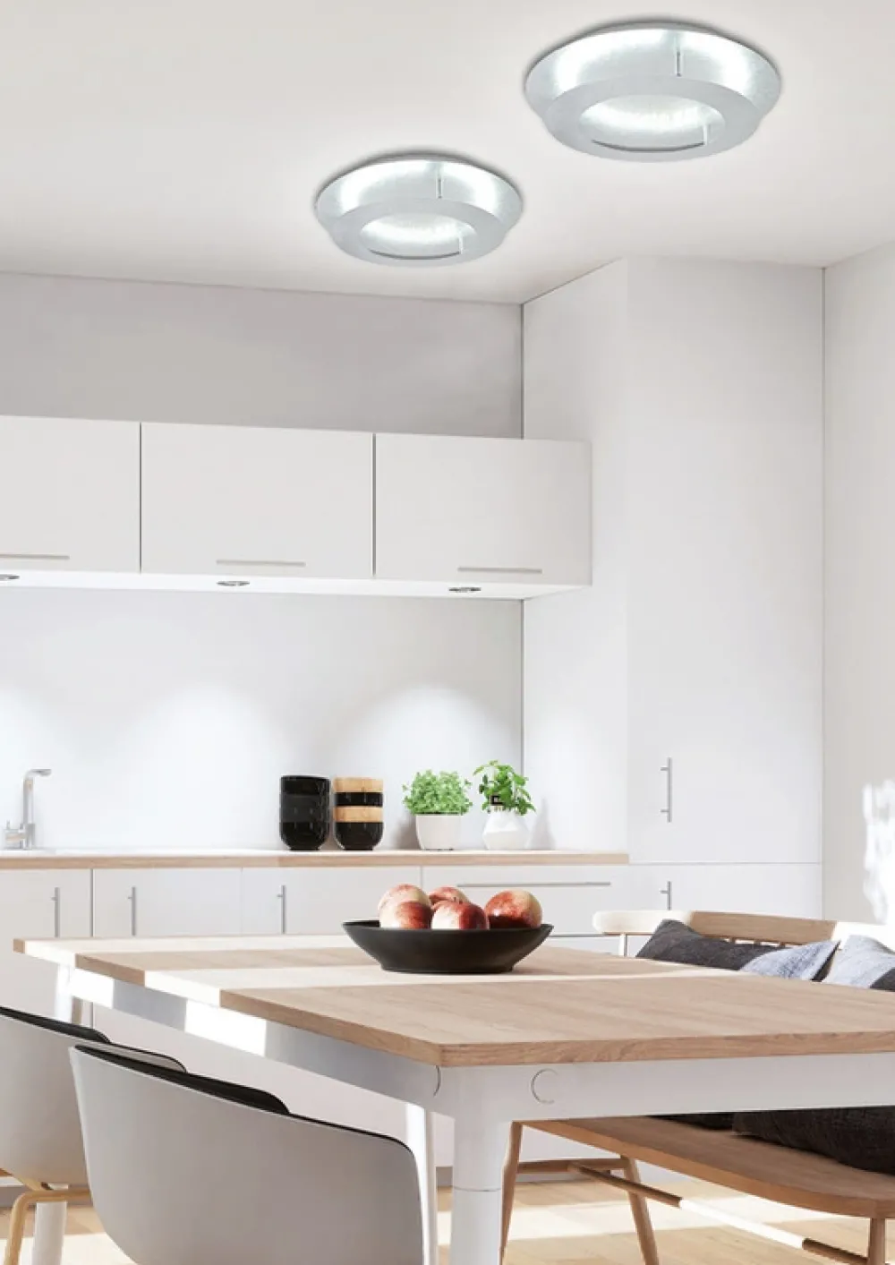 Oświetlenie Przedpokoju|Oświetlenie Łazienki>Candellux Lighting Lampa sufitowa plafon srebrny 50cm LED Merle