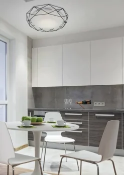 Oświetlenie Przedpokoju|Oświetlenie Sypialni>Candellux Lighting Lampa sufitowa plafon 16W LED 3000K czarny SVEN