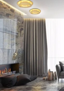 Oświetlenie Przedpokoju|Oświetlenie Łazienki></noscript>Candellux Lighting Lampa sufitowa plafon złoty 40cm LED Merle