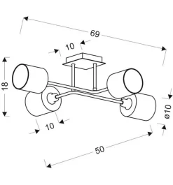 Oświetlenie Przedpokoju|Oświetlenie Jadalni></noscript>Candellux Lighting Lampa sufitowa satyna nikiel tkany abażur 4x40W Sax