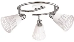 Oświetlenie Przedpokoju|Oświetlenie Sypialni>Candellux Lighting Lampa sufitowa spirala chrom/biała 3x40W E14 Discovery