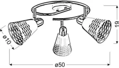 Oświetlenie Przedpokoju|Oświetlenie Sypialni>Candellux Lighting Lampa sufitowa spirala chrom/biała 3x40W E14 Discovery