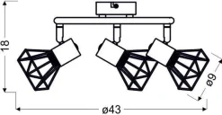 Oświetlenie Jadalni|Oświetlenie Sypialni>Candellux Lighting Lampa sufitowa spirala 3X40W E14 matowy szary VERVE