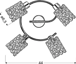 Oświetlenie Przedpokoju|Oświetlenie Jadalni>Candellux Lighting Lampa sufitowa spirala 4X40W G9 mosiądz YORKY