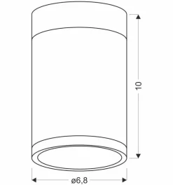 Oświetlenie Przedpokoju|Oświetlenie Łazienki></noscript>Candellux Lighting Lampa sufitowa szaro-drewniana 1xGU10 6,8x10cm Tuba