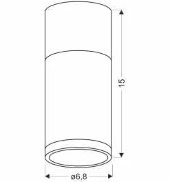 Oświetlenie Przedpokoju|Oświetlenie Jadalni></noscript>Candellux Lighting Lampa sufitowa szaro-drewniana 6,8x15cm Tuba