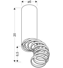 Oświetlenie Przedpokoju|Oświetlenie Jadalni></noscript>Candellux Lighting Lampa sufitowa Tuba 20cm biała pierściene