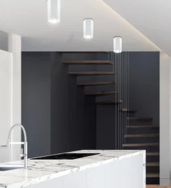 Oświetlenie Przedpokoju|Oświetlenie Sypialni>Candellux Lighting Lampa sufitowa Tuba sześciokątna biała 12 cm