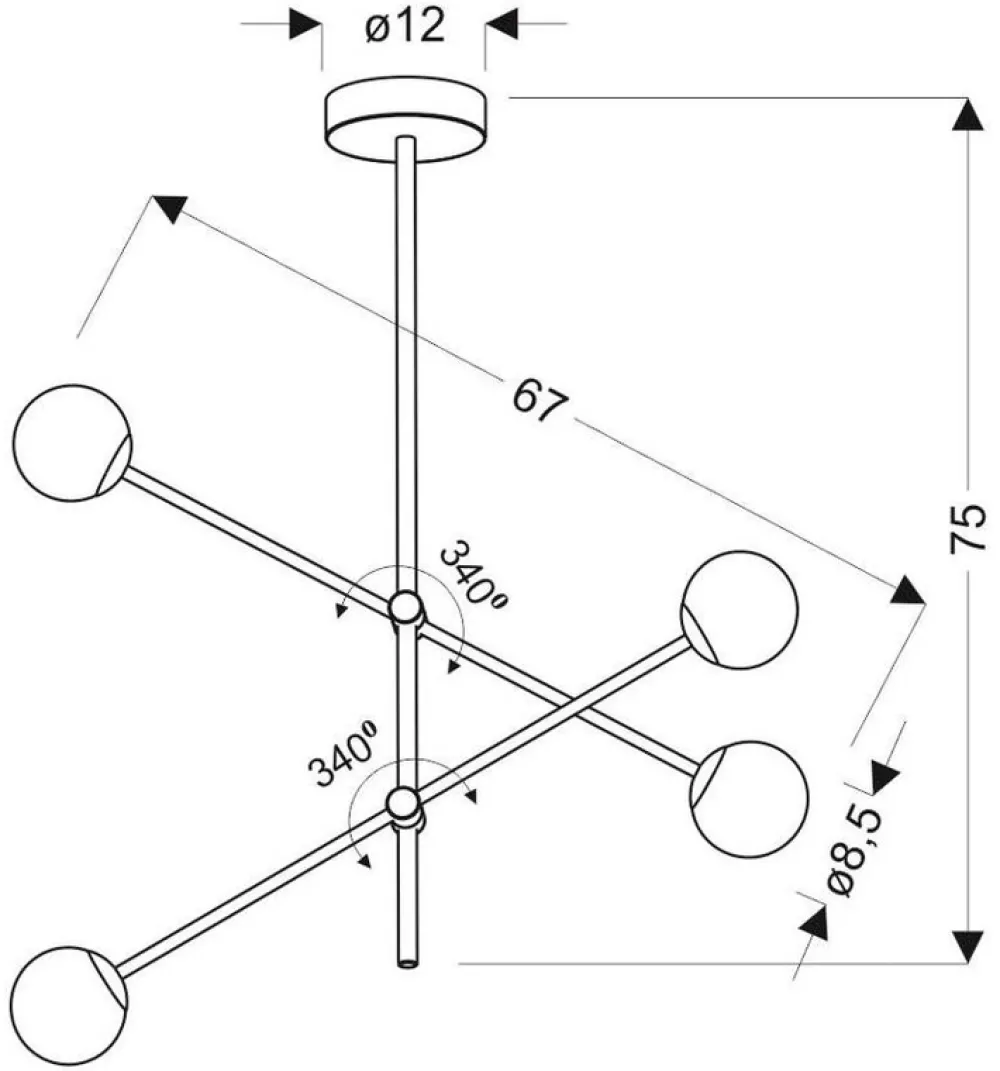 Oświetlenie Sypialni|Oświetlenie Salonu>Apeti LAMPA SUFITOWA WISZĄCA PAKSOS G9 LED CZARNY