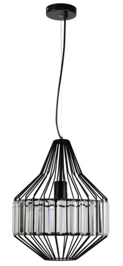 Oświetlenie Przedpokoju|Oświetlenie Jadalni>Candellux Lighting LAMPA SUFITOWA WISZĄCA ALVARO 1xE27 CZARNY