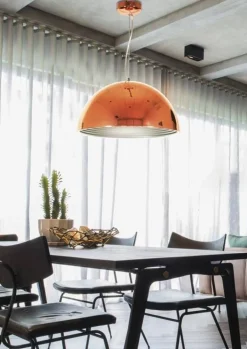 Oświetlenie Przedpokoju|Oświetlenie Jadalni>Candellux Lighting LAMPA SUFITOWA WISZĄCA AMALFI E27 MIEDZIANY