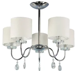 Oświetlenie Przedpokoju|Oświetlenie Jadalni>Candellux Lighting Lampa sufitowa wisząca chromowa żyrandol 5x40W Estera